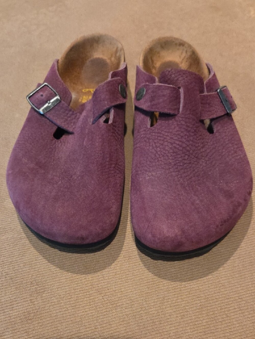 Birkenstock Purple Suede Clogs Size 39 - Picture 2 of 11